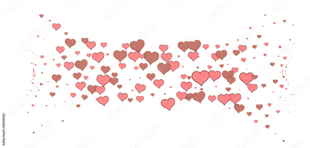 Ilustration of red realistics hearts whit 3D effect. rain of hearts Ilustration of red realistics hearts whit 3D effect. rain of hearts