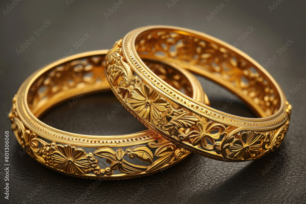 Two golden bangles Two golden bangles