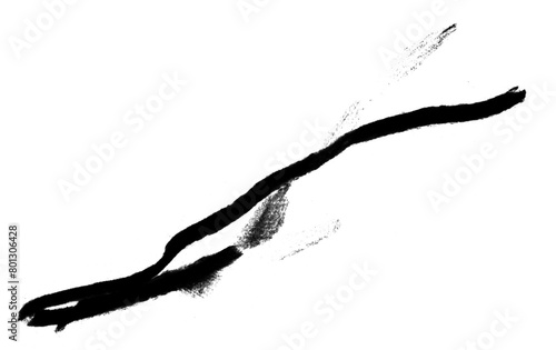 Charcoal Line on Transparent Background