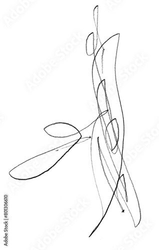 Pencil Mark on Transparent Background