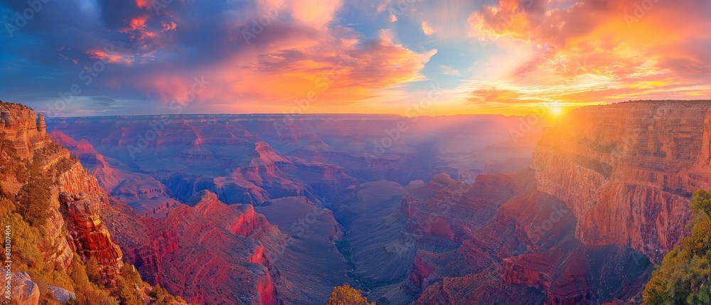 sweeping, magnificent canyon at dusk