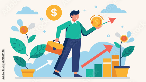 A person confidently taking charge of their investments skillfully steering their financial portfolio towards growth.