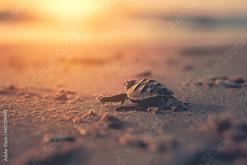 A turtle hatchling s journey begins