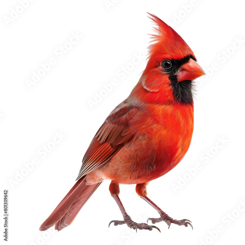 Northern cardinal isolated on transparent background
