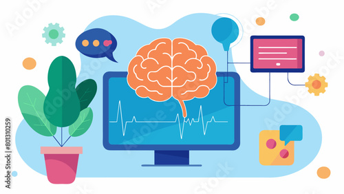 A feedback display showing changes in brain activity allowing the patient to become more aware of their thought patterns and make conscious changes..