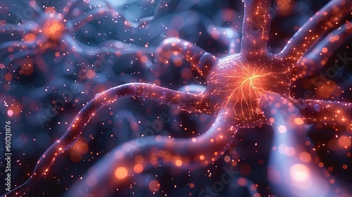 3D Cell Synapse Neuron Human Brain