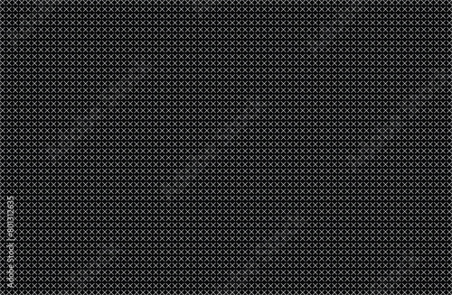 Seamless pattern. White outline. Small cross on a black background. Flyer background design, advertising background, fabric, clothing, texture, textile pattern.