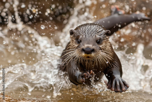 An otter pup's joyful antics © Veniamin Kraskov