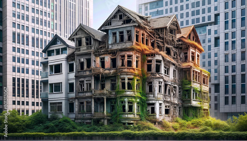 Wallpaper Mural 空き家が放置された廃屋03 Torontodigital.ca