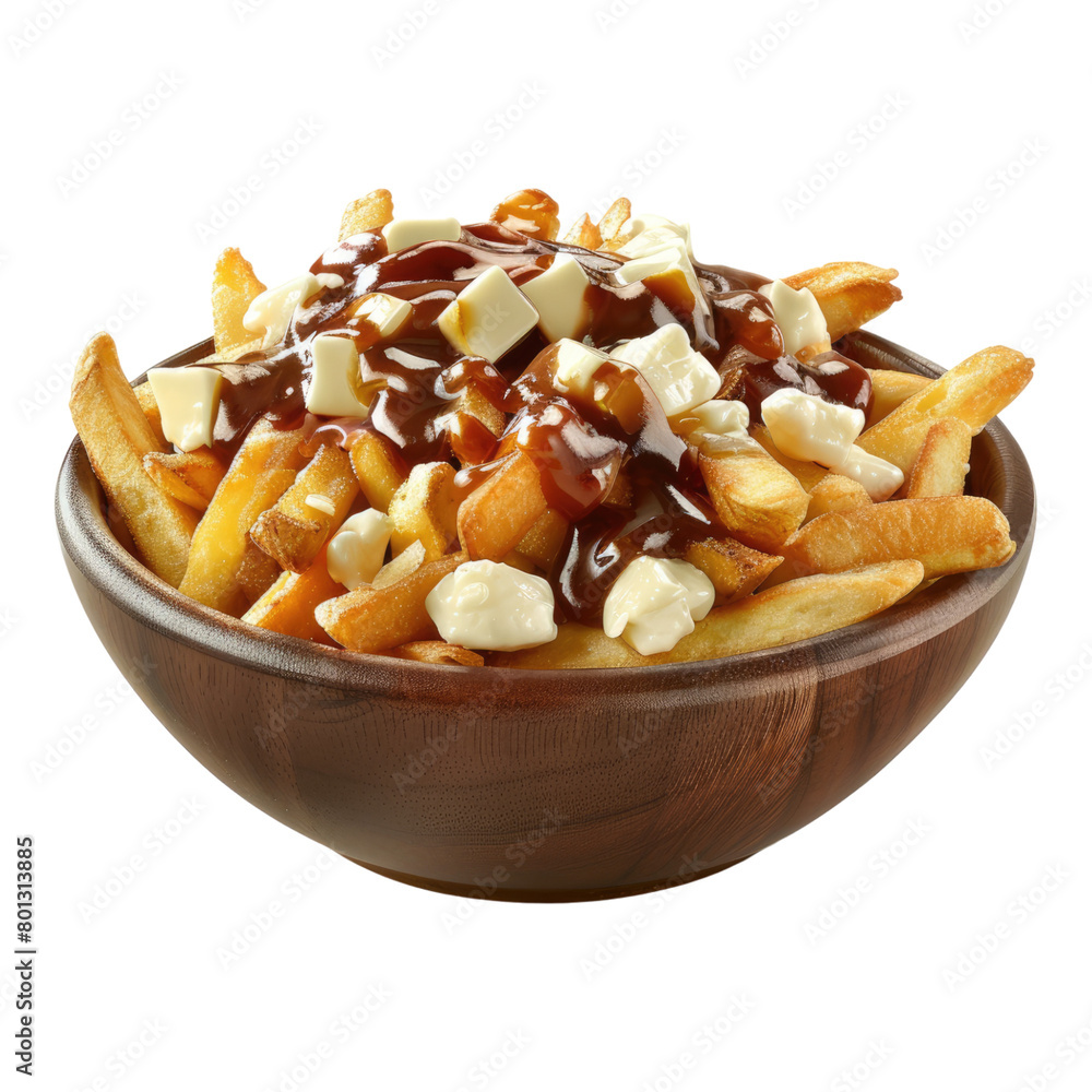 Poutine perfection isolated on transparent background Poutine perfection isolated on transparent background