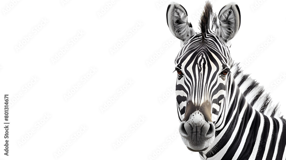 zebra on white background zebra on white background