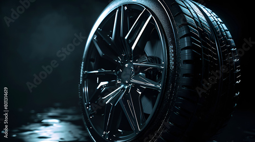 brand-new, pricey, black cast aluminum disc wheel