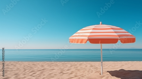 Beach Umbrella on a Clean Pastel