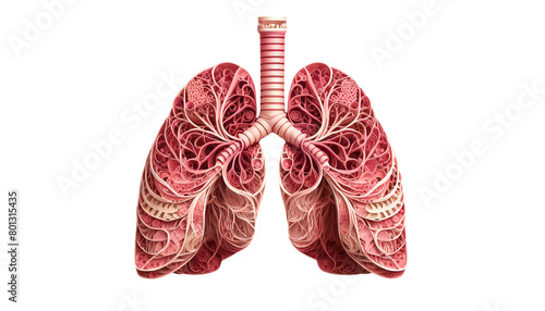 cut out illustration of human lungs