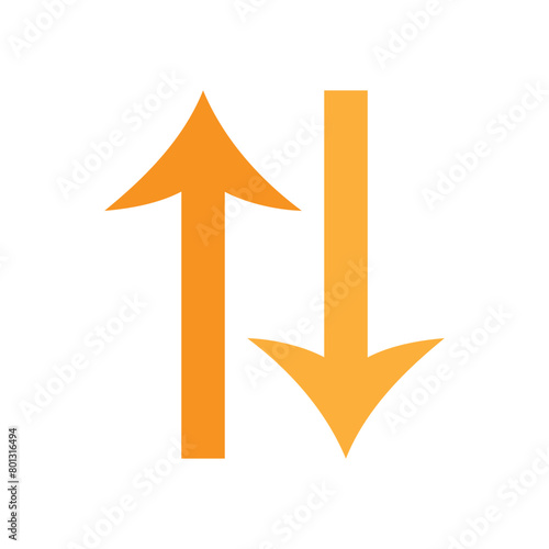Free Download Orange Up and Down arrow icon on white background. flat style. arrow icon for your web site design, logo, app, UI. arrow indicated the direction symbol. curved arrow sign. - GFXLoad