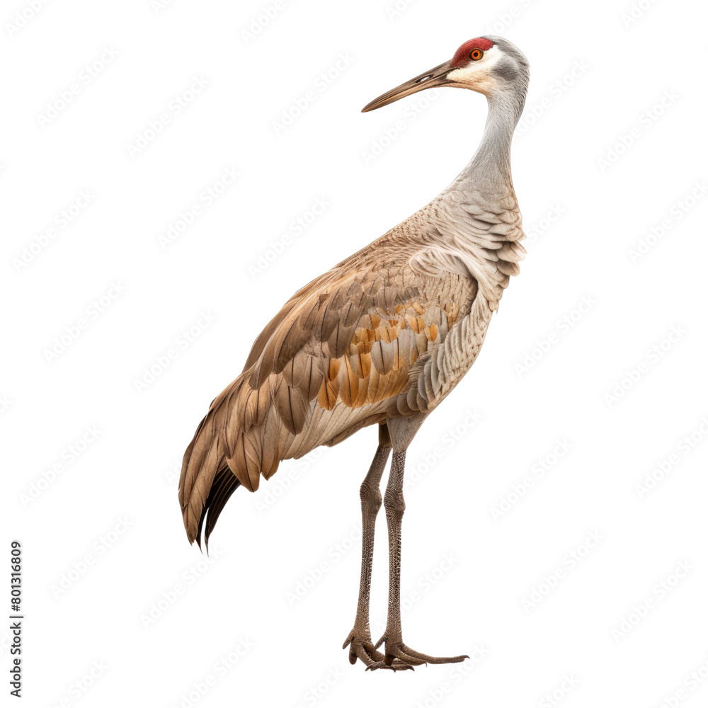 Obraz premium Sandhill crane isolated on transparent background
