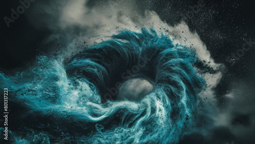 Wallpaper Mural Patterns formed by flying snowflakes. Bokeh particles. Torontodigital.ca