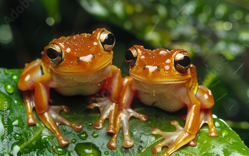 Serenade of Frogs: Agile Tree Frogs in Chorus photo