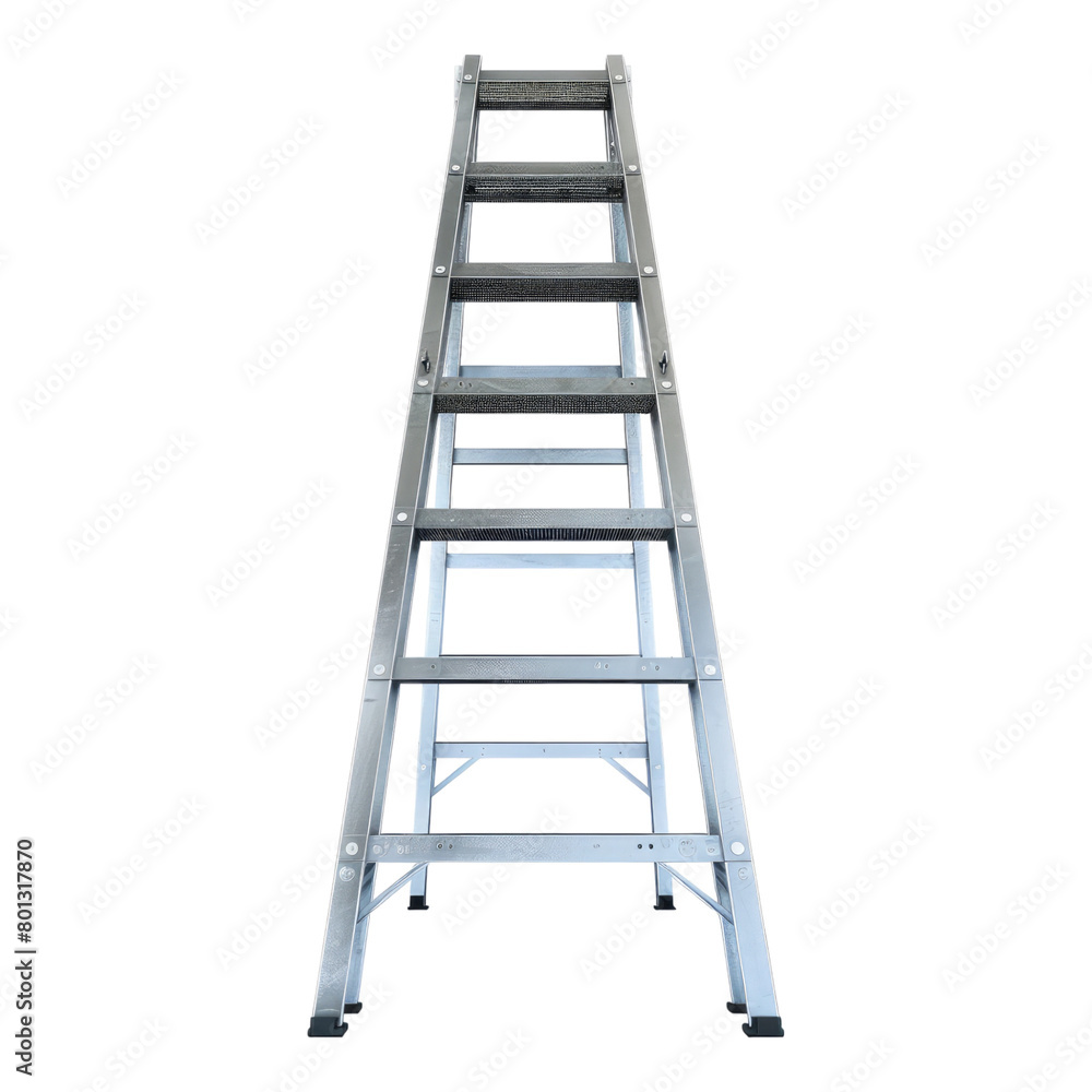 Solid steel ladder isolated on transparent background Solid steel ladder isolated on transparent background