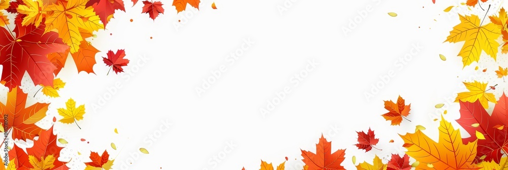 Vibrant autumn leaves in warm contrast, creating a stunning and picturesque seasonal background Vibrant autumn leaves in warm contrast, creating a stunning and picturesque seasonal background