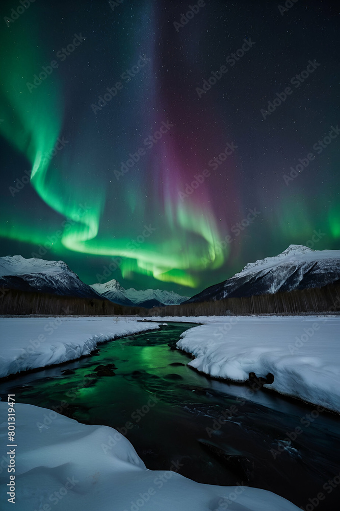 aurora boreal landscape aurora boreal landscape