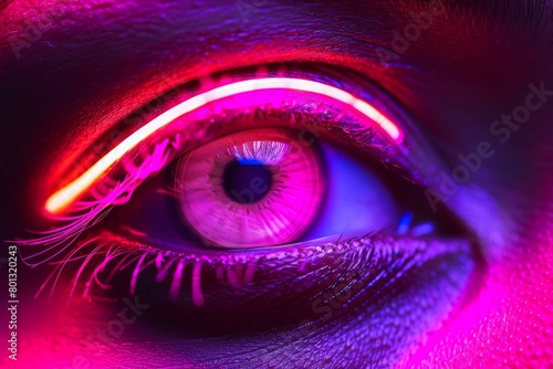 Vibrant cyber beauty  angela rehn s stunning images in the captivating neon pop style photo
