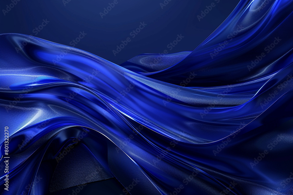 A sapphire blue wave, rich and jewel-toned, flows elegantly over a sapphire background, reflecting luxury and sophistication.