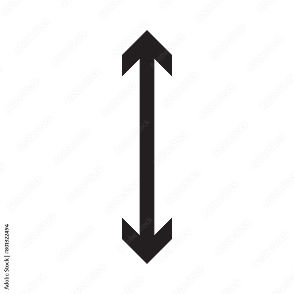 Black arrow up and down icon eps10