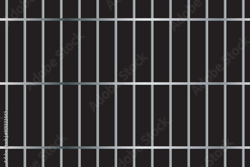 Prison bars isolated on transparent. Vector illustration. Way out to freedom concept