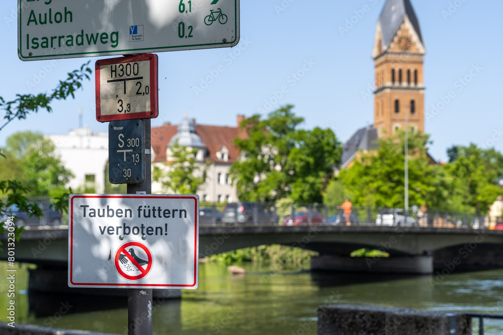 Schild | Hinweis Tauben füttern verboten