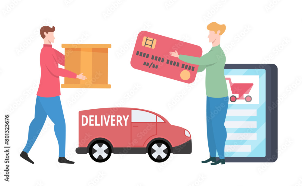 Internet Shopping concept, isolated on transparent background, flat design vector illustration, for graphic and web design Internet Shopping concept, isolated on transparent background, flat design vector illustration, for graphic and web design