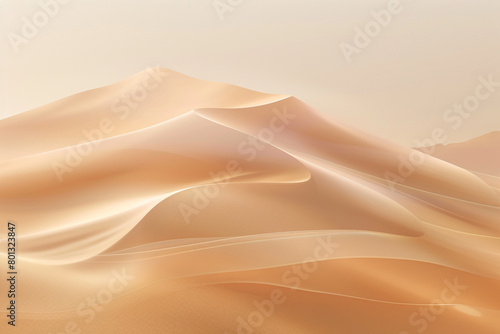 A tranquil wave of sand beige  designed with a gradient effect and a clear  glass-like finish that adds a touch of serene desert landscapes  captured in