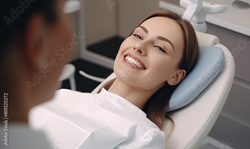 smile patient at dentist room 