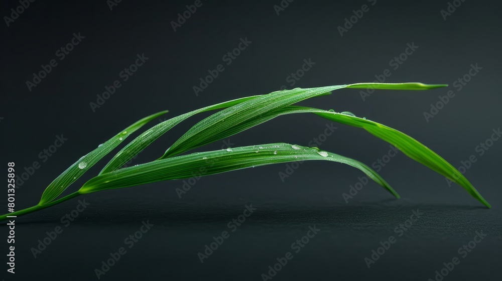 Obraz premium blade of grass on a black background