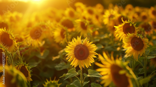 sunflower field in summer