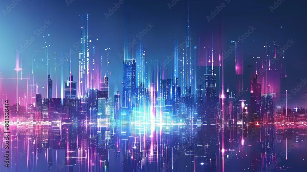 a futuristic cityscape featuring a towering skyscraper, a bustling street, and a bustling river flo a futuristic cityscape featuring a towering skyscraper, a bustling street, and a bustling river flo