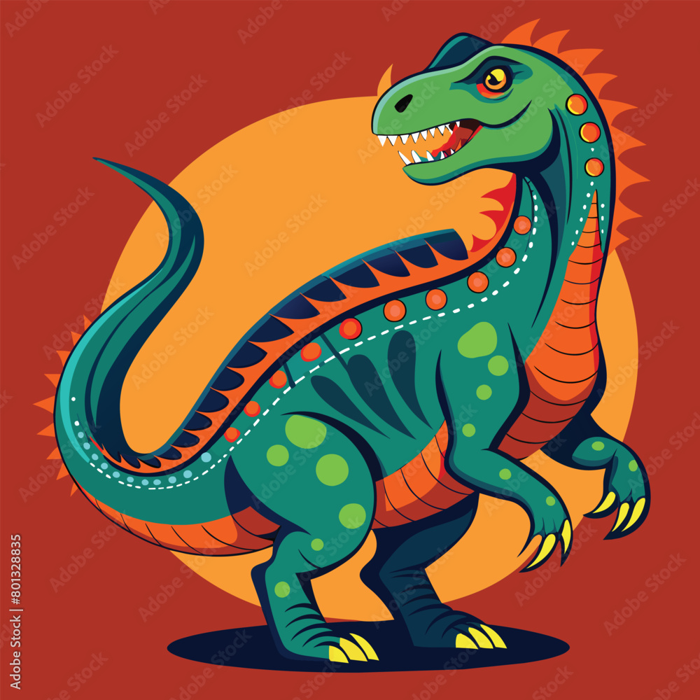 Fototapeta premium Dinosaur vector art for t-shirts design