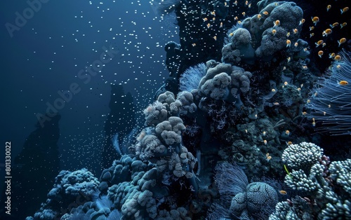 Curious Black Corals Forming Intricate Colonies photo