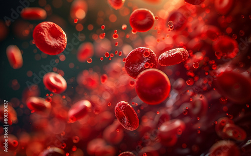 magnification of blood image