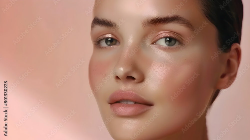 Radiant and Elegant Woman with Flawless Skin and Natural Makeup Radiant and Elegant Woman with Flawless Skin and Natural Makeup