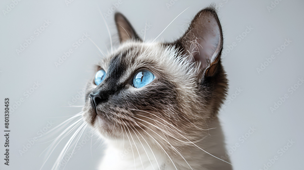 Cute blue-eyed Siamese kitten