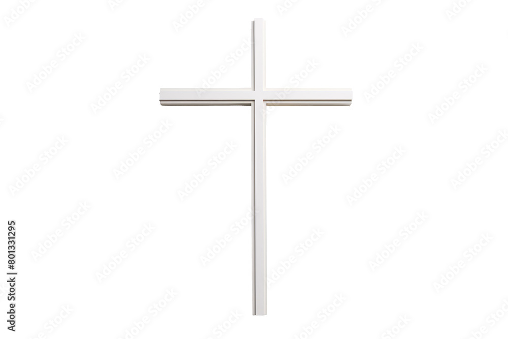 a white cross on a white surface