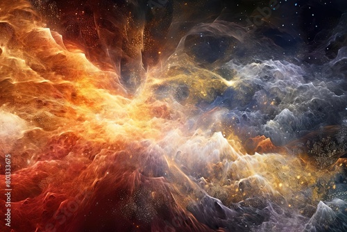 Celestial Wonders: Nebula, Matte Painting, and Chaotic Patterns