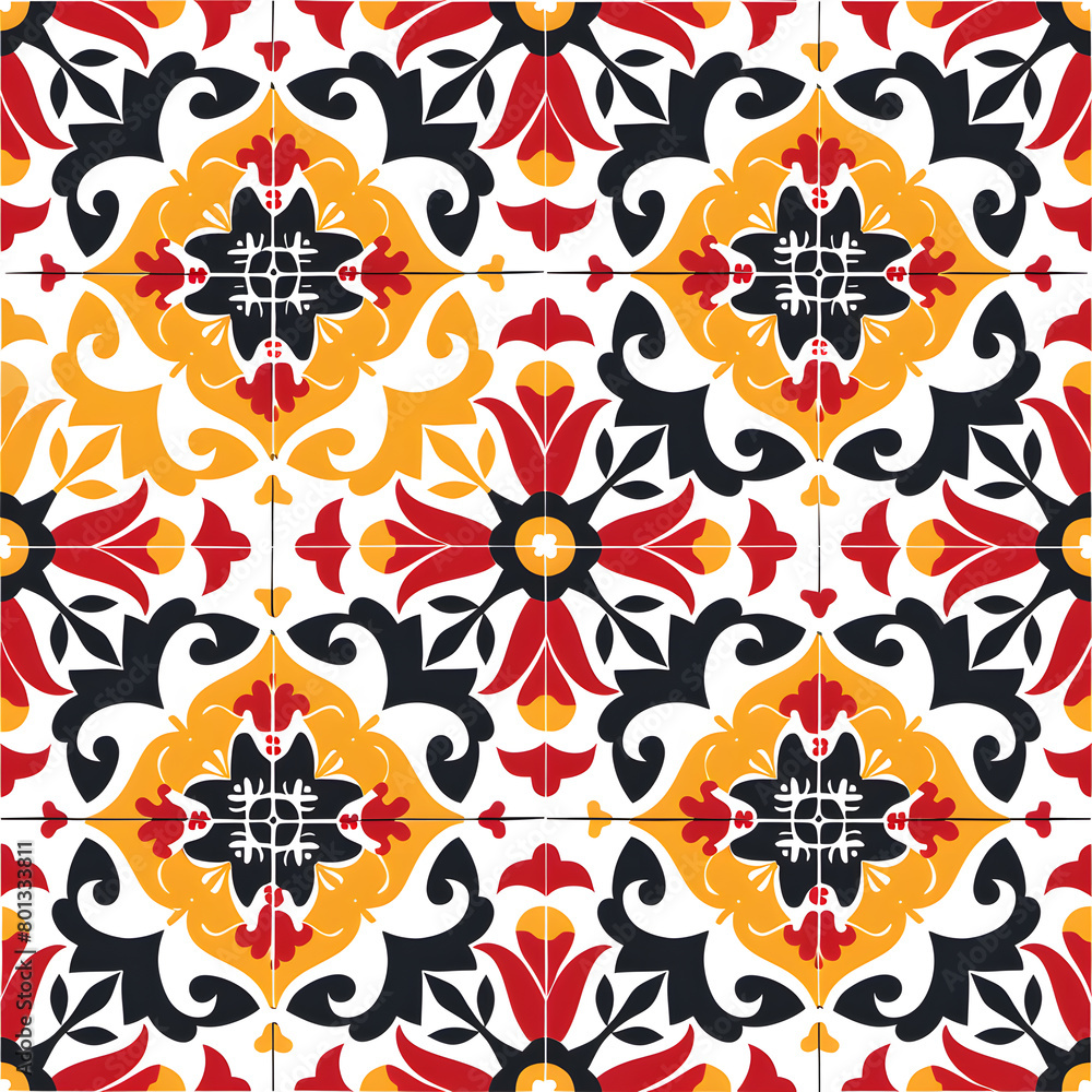 A graphic wallpaper pattern for floor tiles or walls. A graphic wallpaper pattern for floor tiles or walls.