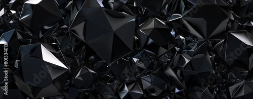 3D Diamon black Abstract Background