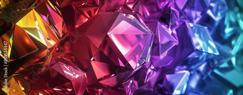3D Diamon colorfull Abstract Background