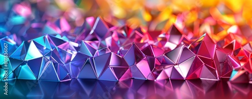 3D Diamon rainbow Abstract Background