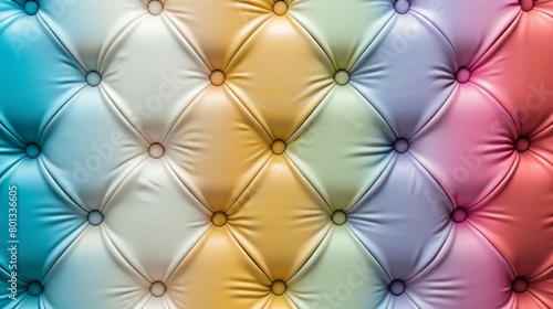 A colorful pattern of a couch with a rainbow of colors