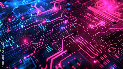 a close - up of a circuit board with various electronic components, including a capacitor, resistor