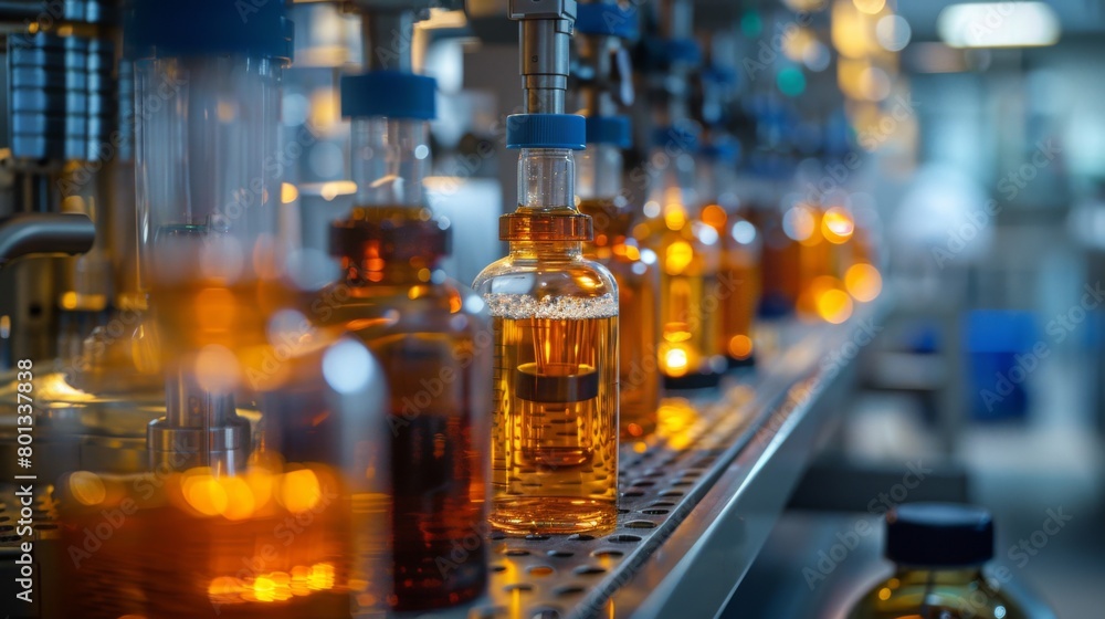 A real photo shot of quality control laboratories, where samples of refined products are tested to ensure they meet specifications, maintaining naturalness within the refinery environment. A real photo shot of quality control laboratories, where samples of refined products are tested to ensure they meet specifications, maintaining naturalness within the refinery environment.